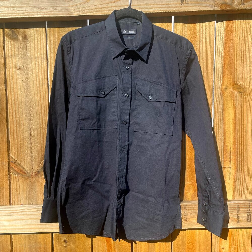 Antony Morato Slim Fit Button Up Black Shirt